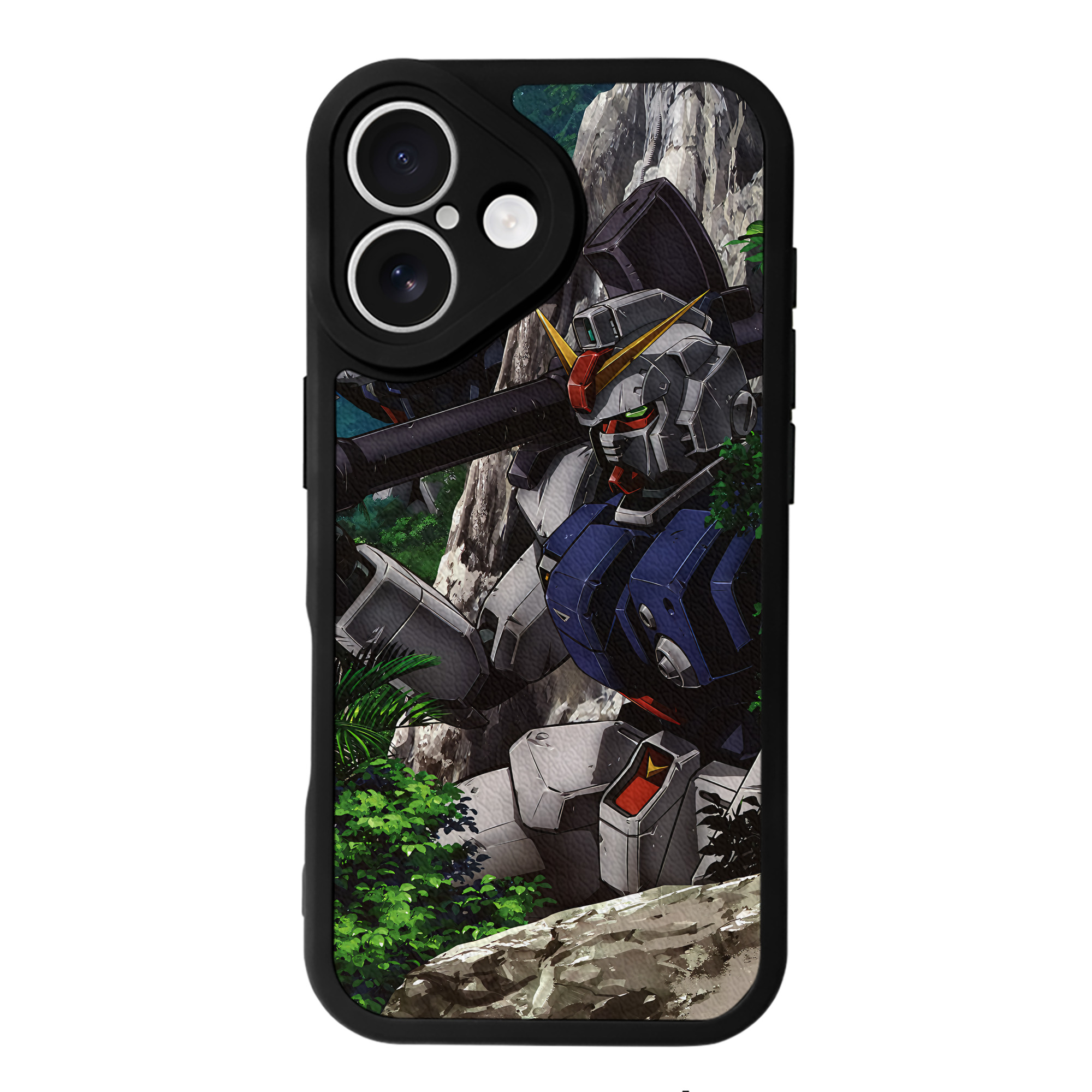 （画像用） 機動戦士ガンダム Mobile Suit Gundam 【iPhone 16シリーズ対応】シリコンスマホケース（レザー調） 材質：シリコン
